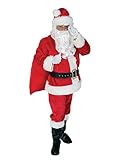 Rubies Men's Plush Santa Claus Suit and Accessories, Standard Red