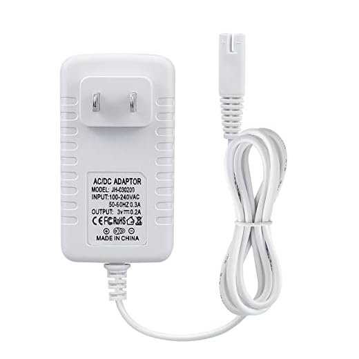 Charger Replacement for Waterpik Water Flosser WP360W WP462 WP450, Power Cord, 5ft, White