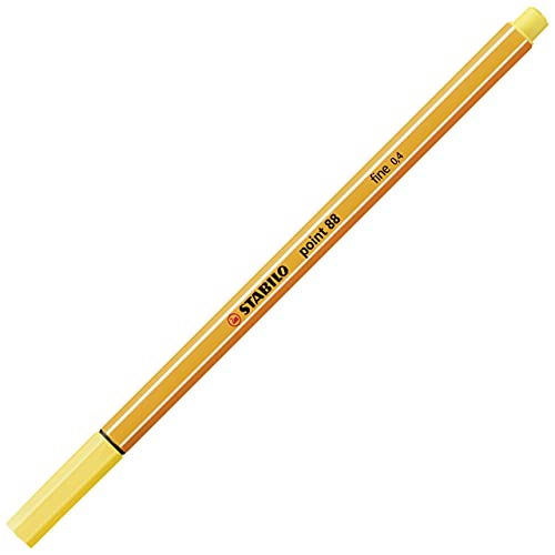 Stabilo 718664 0.4 Mm Point 88 Felt-Tip Pen - Yellow #TOP12