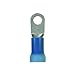 Panduit PV6-38RX-X Ring Terminal, Large Wire, Vinyl Expanded Insulation, 6 AWG Wire Range, 3/8" Stud Size, Blue, 0.05" Stock Thickness, 0.436" Max Insulation, 0.62" Terminal Width, 1.73" Terminal Length, 0.39" Center Hole Diameter (Pack of 10)