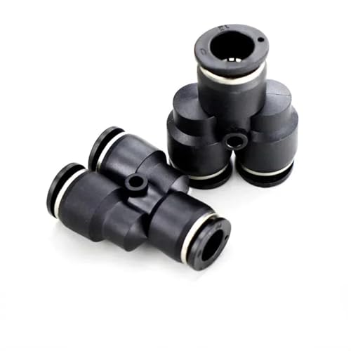 Raccord pneumatique en Y connexion rapide noire PW 12-8mm