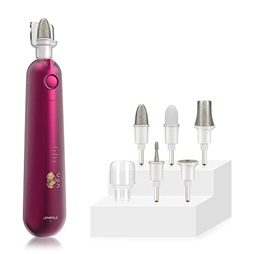 Electric Manicure Pedicure Kit,Cordless Nail Drill Machine,Professional Electric Nail File, Rechargeable Nail Grinder with 5 Speeds,Nail Care Tool for Calluses,Thick Nails,Nail Buffer Trim Polish