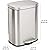 Amazon Basics Smudge Resistant Small Rectangular Trash Can With Soft-Close Foot Pedal, Brushed Stainless Steel, 12 Liter/3.1 Gallon, Satin Nickel Finish, 11.3"L x 9.9"W x 15.1"H