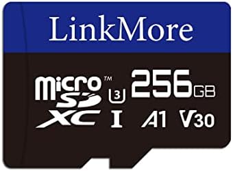 LinkMore 256GB Micro SDXC Card, A1, UHS-I, U3, V30, Class 10 Compatible, Read Speed Up to 100 MB/s,Write Speed Up to 75 MB/s, SD Adapter Included