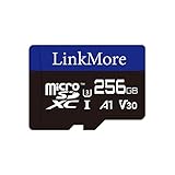 LinkMore Modello del prodotto n. A1V30 256GB Colore ad alta velocità -Micro SD Card A1 UHS-I (U3) V30 Classe 10 Compatibile con adattatore SD