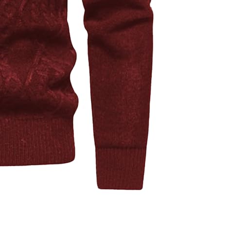 Pull fin chaud côtelé homme en tricot texturé rétro chic - 4