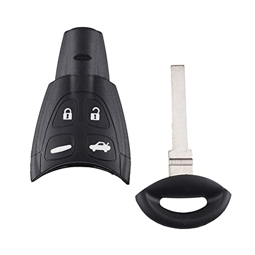 Happyit Plastic Car Key Remote Fob Protector Shell Cover Case for SAAB 9-3 9-5 93 95 4 Buttons Remote Control Replacement Case (B) - Image 3