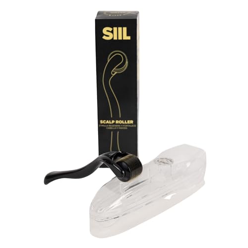 Dermaroller 1,5 mm - 540 aghi in titanio. Favorisce la crescita dei capelli, la circolazione sanguigna e la produzione di collagene.