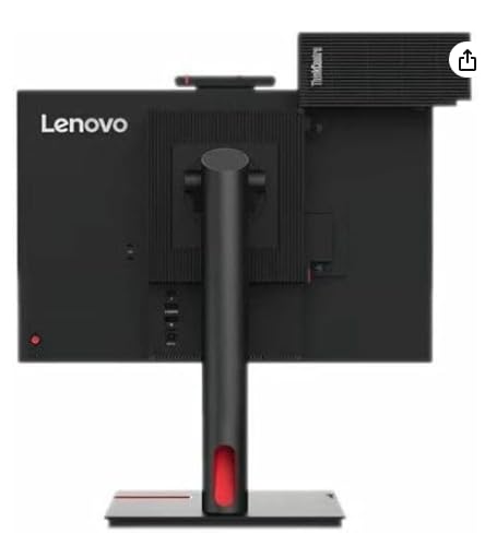 Image of Lenovo ThinkVision TIO22 22 inch FHD IPS Conferencing Monitor Anti-Glare | 4ms Response Time,VESA Mount (100mm),Adjustable Height,Tilt,Swivel,Pivot,HDMI DKZ Hub(12N8GAR1UZ)w /ErgoFlexy Single Mount Arm