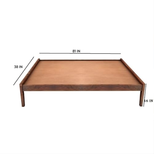 Image of Solid Sheesham Wood Single Bed with Headboard & Footboard | Sturdy Wooden Cot for Bedroom, Hostel & PG | Modern Design Single Wooden Bed Frame (Mattress Not Included) (Honey-2)