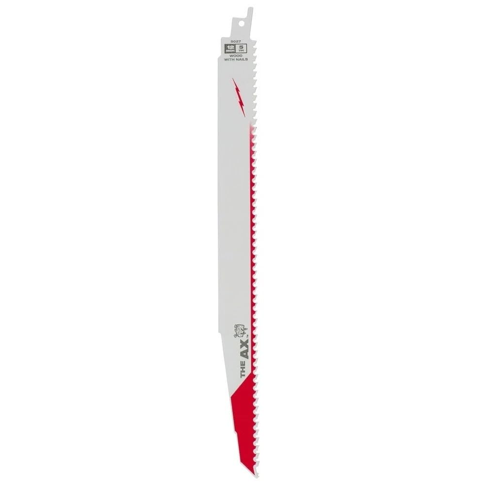 100 PK 48-01-7027 for Milwaukee 12" 5 TPI Reciprocating Saw Blade - White
