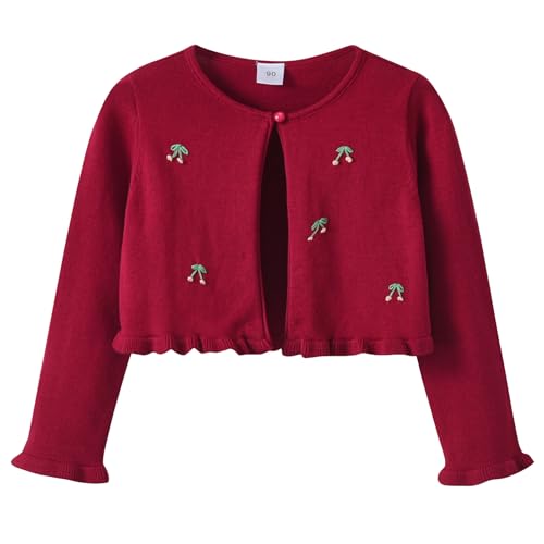 Girls Cardigan Dress Cover Up Kids Long Sleeve Open Front Bolero Shrug Cropped Jacket for Birthday Wedding Party
