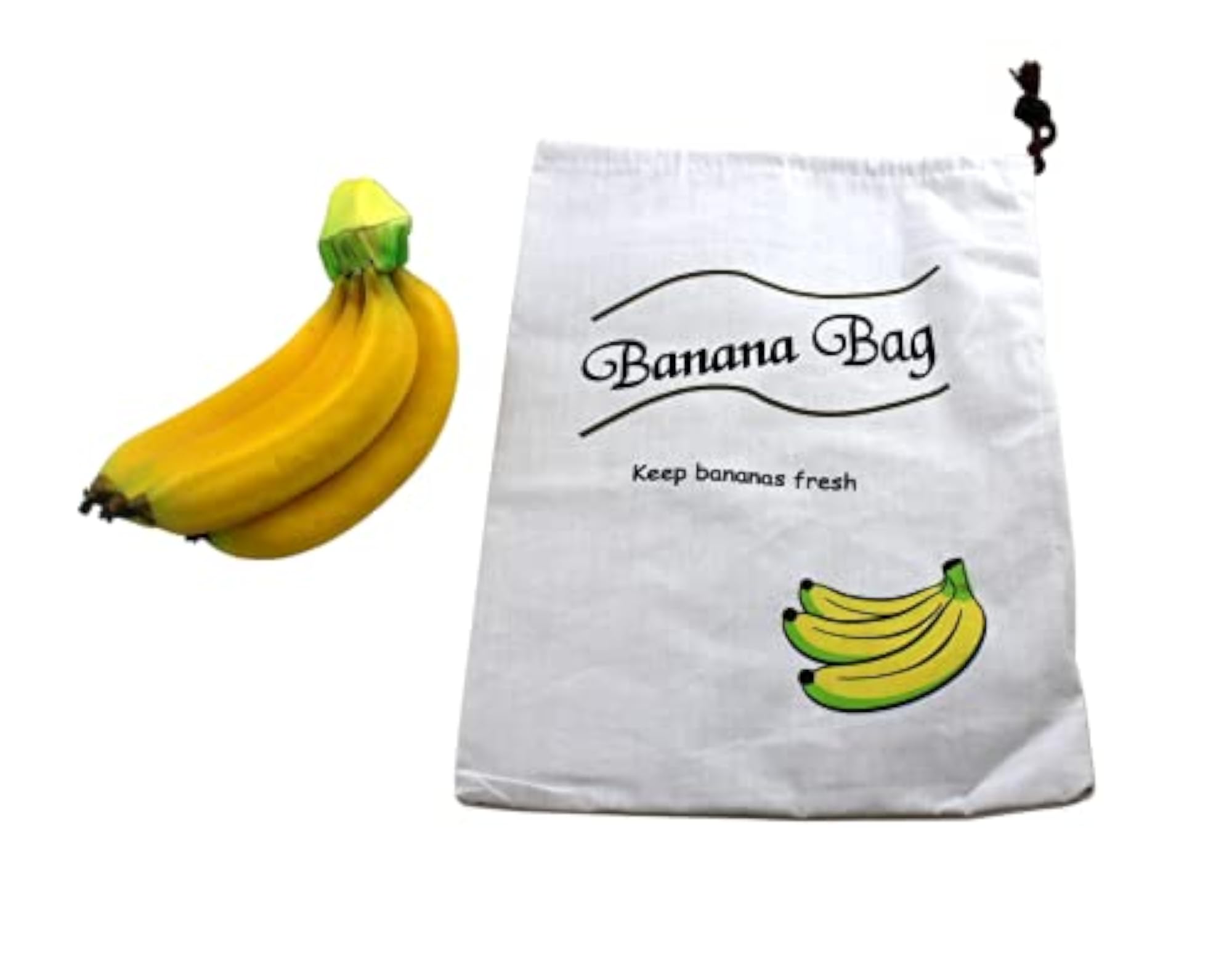 Banana Storage Drawstring Bag with Side Zipper