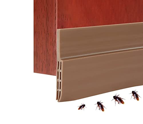 JGR SELECT Burlete Puerta Entrada - Tira autoadhesiva - 100 x 5CM - Tira de Sellado Contra Corrientes de Aire, Frío, Luz, Insectos, Ruido (Marrón)