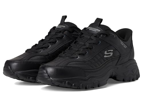 Skechers Men's Afterburn E'Lite Grill Corporal Hands Free Slip-in Sneaker,Black/Black,6.5