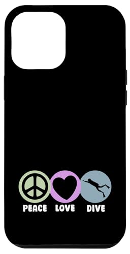 Peace Love Dive Scuba Diving Icons Heart Diver Symbols Case