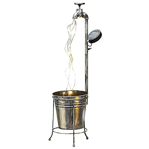 BOBOLover Gartenlichter Deko, Garten Solar Wasser Wasserhahn Lichter, LED Wasserfall Form Twinkle Lichterketten, Stern Typ Dusche Garten Kunst Licht Dekoration Cover
