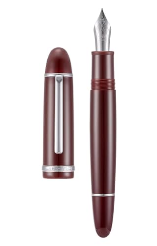 Stylo-plume bordeaux à pointe fine 0.38 mm, idéal pour vos notes de bureau
