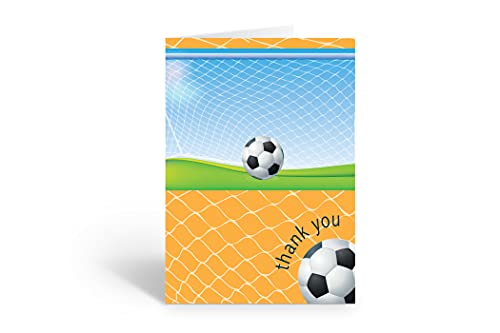 Stonehouse Collection| Soccer Thank You Note Card | 10 Boxed Thank You Cards & Envelopes | Soccer Note Cards (Standard) #TOP27