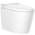 LEIVI Smart Toilet with Built-in Bidet Seat, Tankless Toilet with Auto Lid Opening, Closing and Flushing, Heated Seat, Digital Display, Remote Control, Elongated