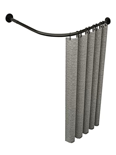 Tringle à Rideau de Douche pour angle de salle de bain moderne, barre en L extensible sans percer