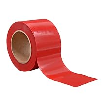 WOD BRC-RNP Red Barricade Flagging Tape - 3-inch x 200 ft. Bright Color Non-Adhesive for High Visibility & Safety at Workspace, Construction, Trails, Hazardous Areas, and Party Decoration.