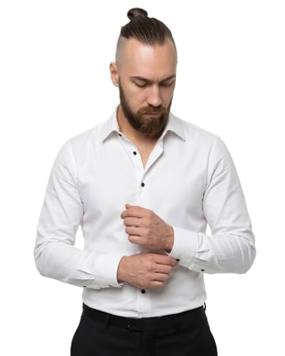 Image of BADLAND Men's Solid Relaxed Fit Full Sleeve Casual Shirt