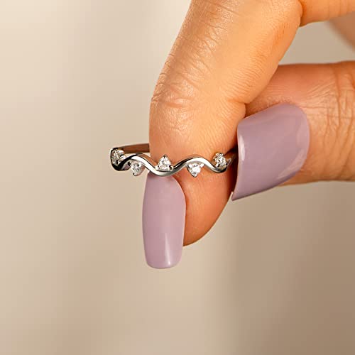 STORYJEWELLERY Ring for My Daughter, Silver Wave Ring for Daughter, Princess ring, Daughter Gift from Mom, Rainbow Ring to Daughter, Daughter Gift, Gifts for Daughter4