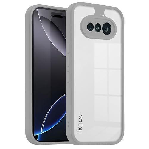 Image of V-TAN Back Cover for Nothing Phone 4A | TPU | Transparent Crystal Clear Case Compatible with Nothing 4A | Camera Protective Shockproof Mobile Cover Design (Grey)