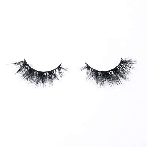 URTIARUS Eyelashes Mink Eyelashes 3D False Lashes SInglepack Natural Layered Effect 17mm 1 pair Handmade Crossed Cluster Reusable Fluffy Soft Fake Eyelashes Mink Fur