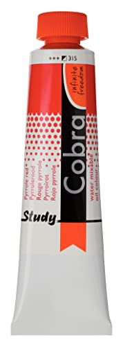 Cobra Study Water Mixable Oil Colour - Pyrrole Red 40ml Tube