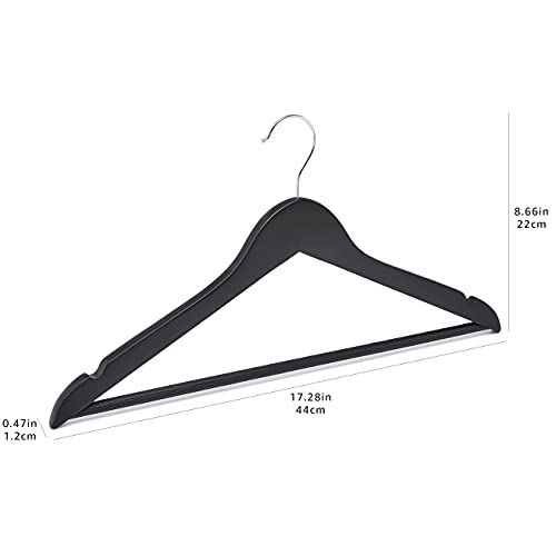 Amazon Basics Wood Suit Clothes Hangers - Black, 20-Pack #TOP4
