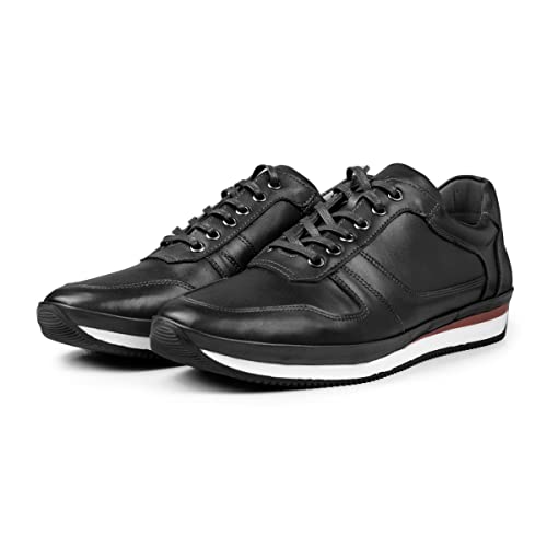Ducavelli Even Genuine Leather Men's Casual Shoes (Black, us_Footwear_Size_System, Adult, Men, Numeric, Medium, Numeric_11)