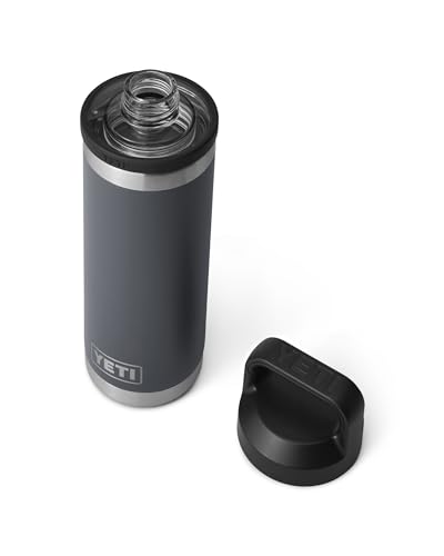 Image of YETI Rambler 18 oz Bottle, Leakproof, Vacuum Insulated, Stainless Steel with Chug Cap, Charcoal