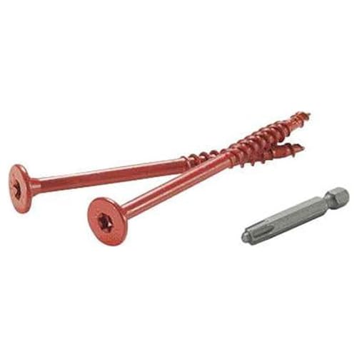 FastenMaster Flatlok No. 14 x 3-1/2 in. L #40 Torx Tap Flat Head Epoxy Carbon Steel Wood Screws