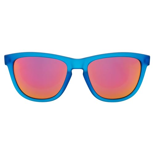 Epoch Eyewear Vibe Sensation Polarized Sunglasses Women Men Blue Frame Fashion Sunglasses w/Pink Mirror Lens2