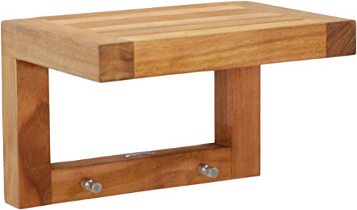 AquaTeak Moa Étagère murale avec crochets 30,5 cm Cover