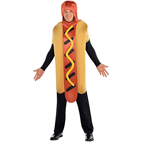 Déguisement Hot-Dog pour homme amscan 9918187 costume adulte grande taille marron