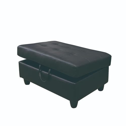 Ocstta Leather Ottoman for Living Room/Bed Room, Hydraulic Rod Ottoman