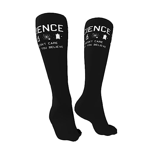 Science Doesn'T Care What You Believe Knee High Socks For Women Long Tube Socks Athletic Compression Socks Unisex High Socks Girls2