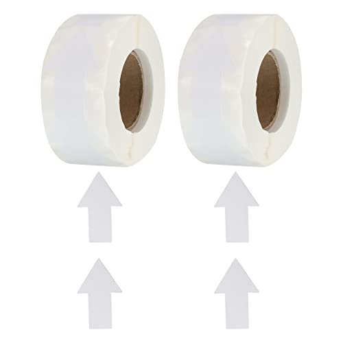 Étiquettes autocollantes flèche MECCANIXITY blanches de 3,3 x 5,1 cm pour marquage en lot de 1000