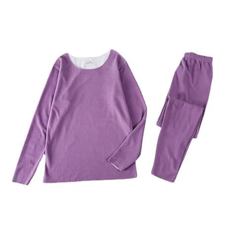 Image of KidsThermal Set | Soft Cotton Blend Full Sleeves Top & Bottom Nightwear | Warm Innerwear Suit for Boys & Girls in Multicolour