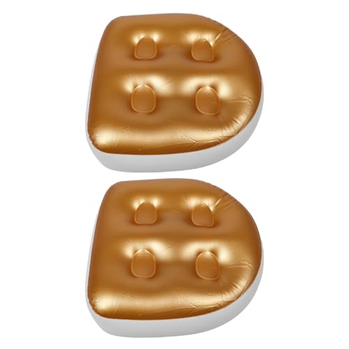 BCOATH Cojín Elevador Inflable para Bañera con Ventosas Antideslizantes, Asiento de SPA de 15 Cm, Material Grueso y Dorado, 2 Piezas para Baño en Casa y SPA Relajante