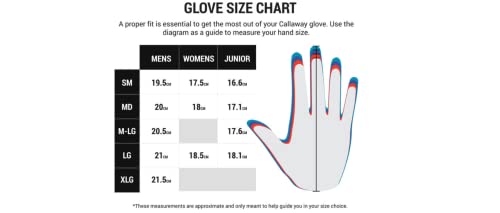 Callaway Dawn Patrol Glove (Left Hand, Large, Women's) , White #TOP4