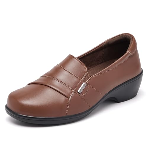 Image of UZB Loafers for Women Dress Shoes Low Heel Slip On Shoes Casual Work Office Dressy Shoes