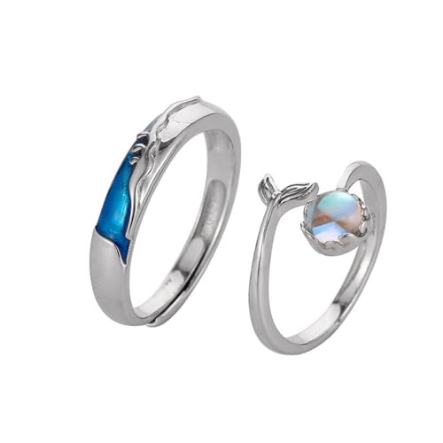 Bague ouverte vagues argent S925, bijou créatif pour le style de tous les jours