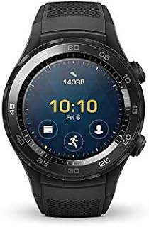 HUAWEI Watch 2 (Bluetooth) Smartwatch mit schwarzem Sportarmband (NFC, Bluetooth, WLAN, Android Wear/Wear OS by Google) schwarz
