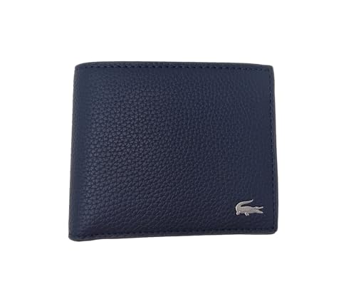 Lacoste NH4680OR Portefeuille à deux volets pour homme Bleu marine