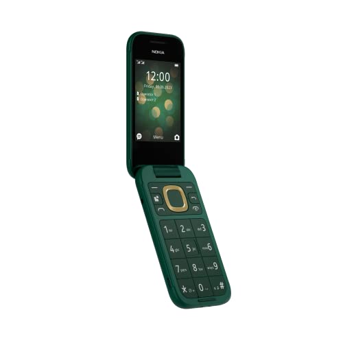 Nokia 2660 hopfällbar mobil - 4G, dubbla SIM, grön, HAC kompatibel