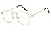 Produktbild DAUCO klassische Brille Metallgestell Brillenfassung Vintage Brille Dekobrillen Klare Linse